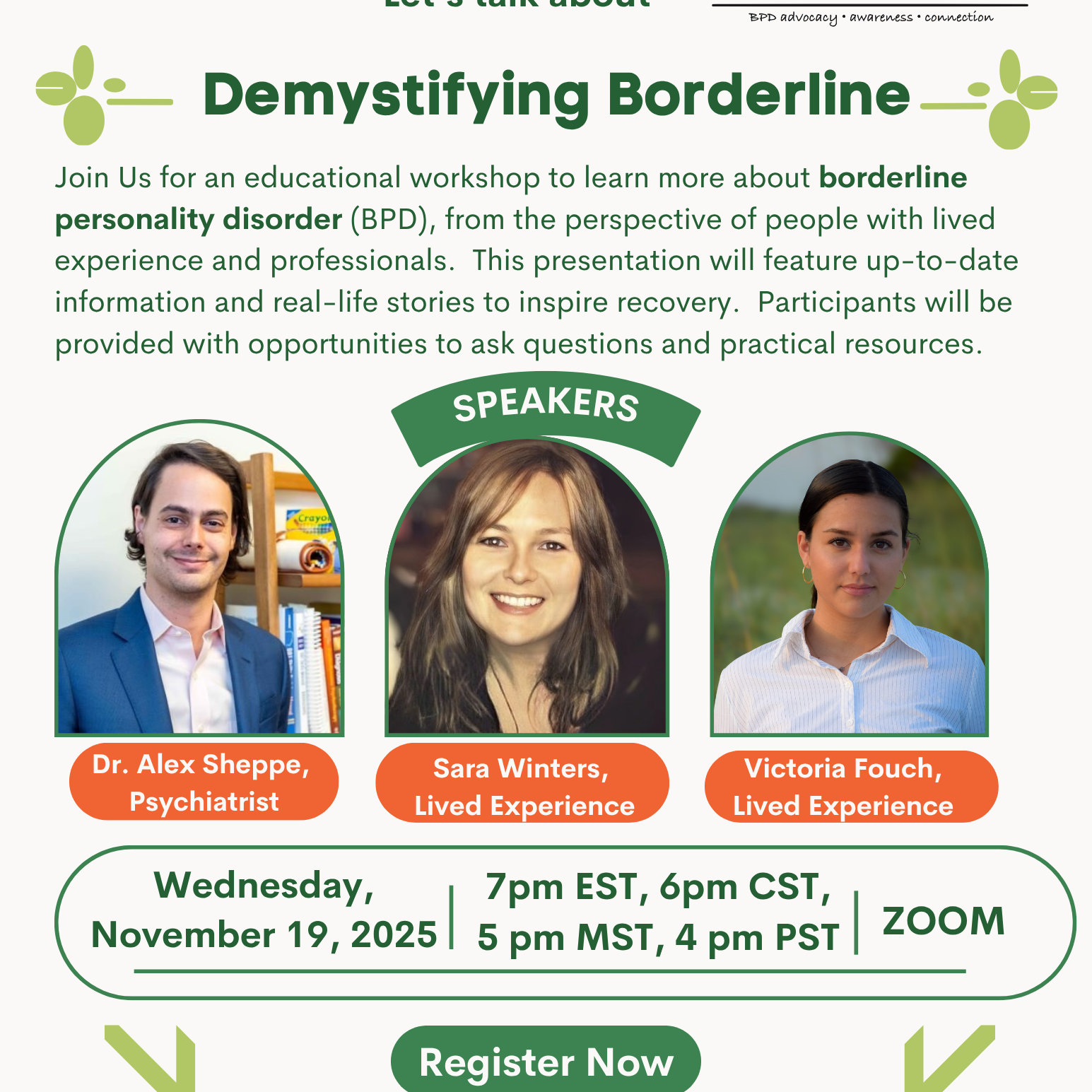 Educational Workshop: Demystifying Borderline Personality Disorder ...